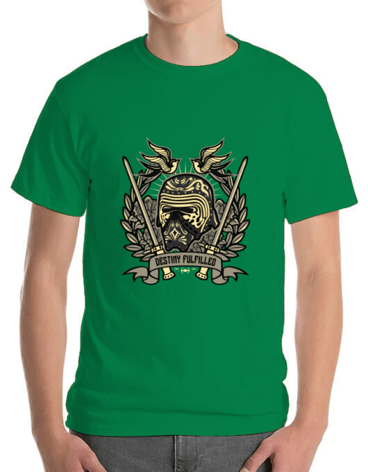 Tricou adler barbat destiny fulfilled verde mediu