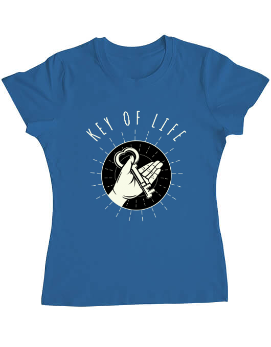 Tricou adler dama key of life albastru azuriu