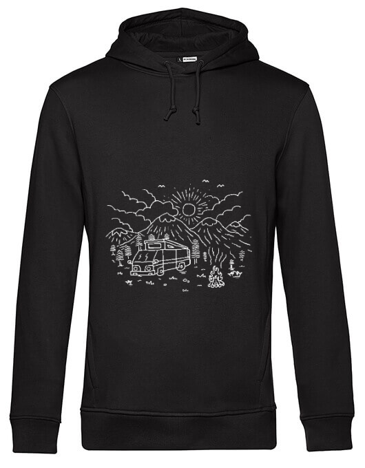 Hoodie barbat cu gluga wander negru