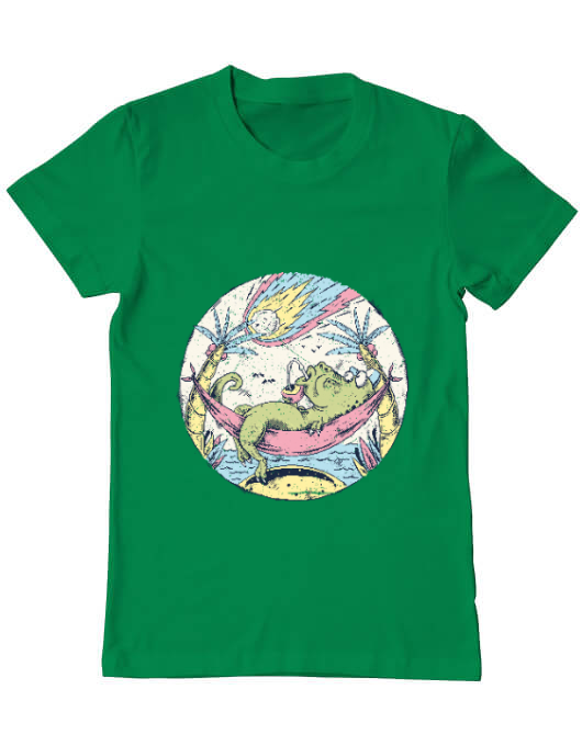 Tricou adler barbat asteroid day verde mediu