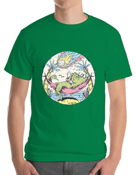 Tricou adler barbat asteroid day verde mediu