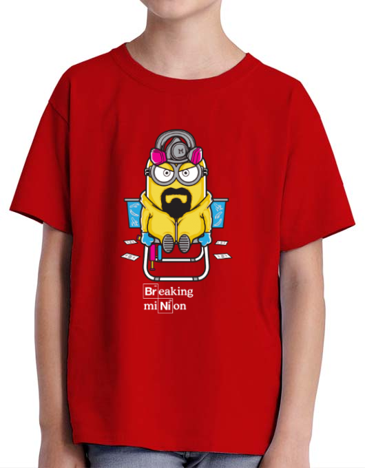 Tricou adler copil breaking minion rosu