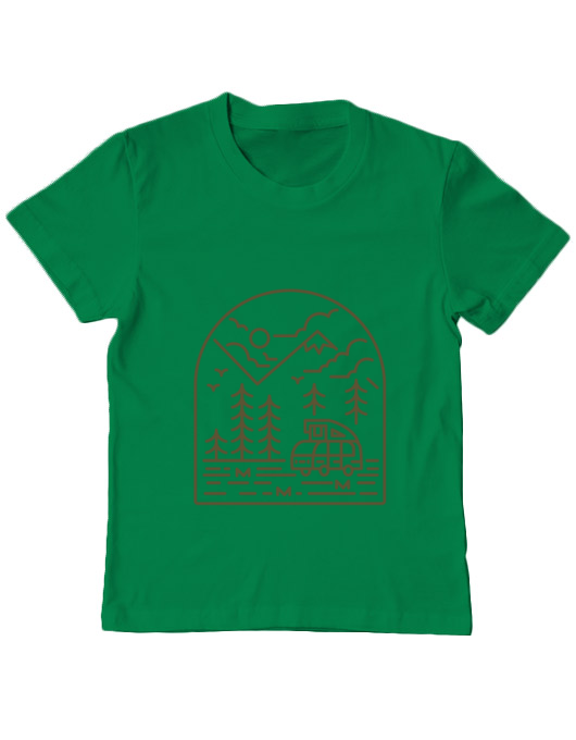 Tricou adler copil into the mountain verde mediu