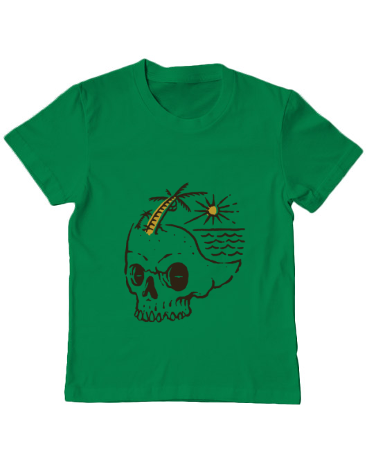 Tricou adler copil skull island verde mediu