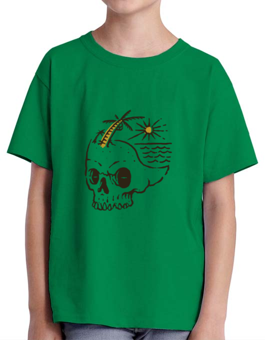 Tricou adler copil skull island verde mediu