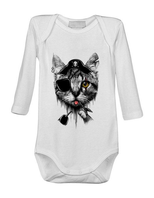 Baby body piratecat alb