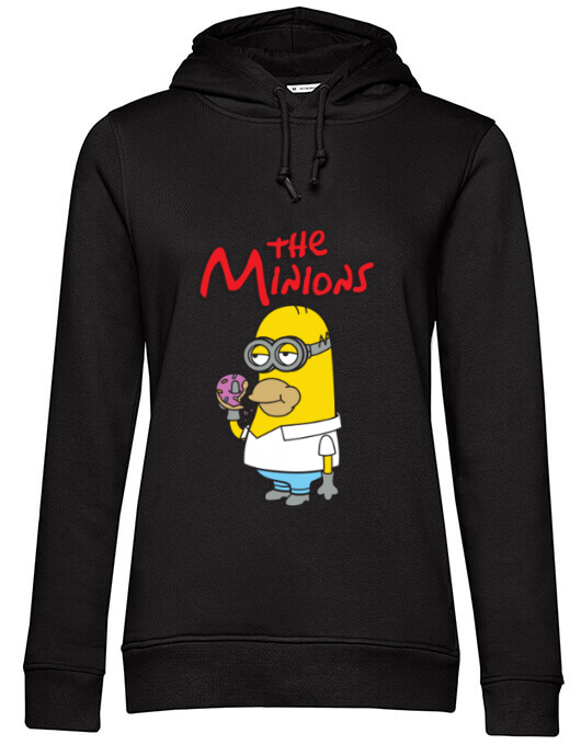 Hoodie dama cu gluga the minions negru