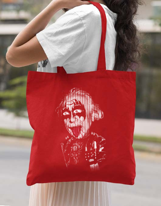 Sacosa din panza albert rockeinstein rosu