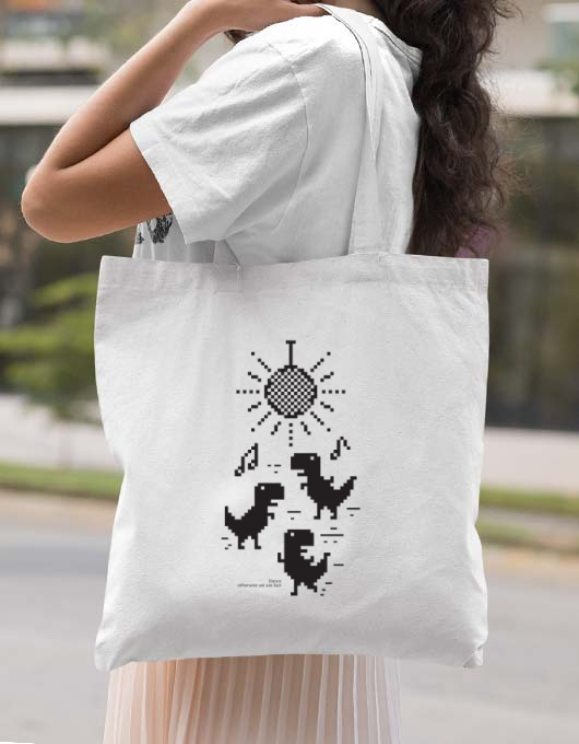 Sacosa din panza dance alb