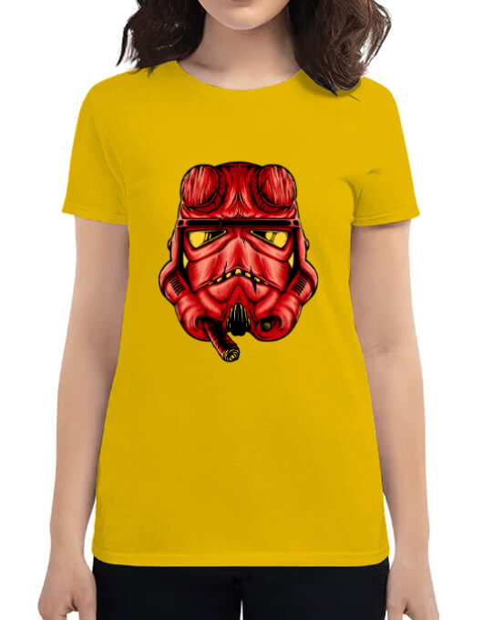 Tricou adler dama helltrooperboy galben