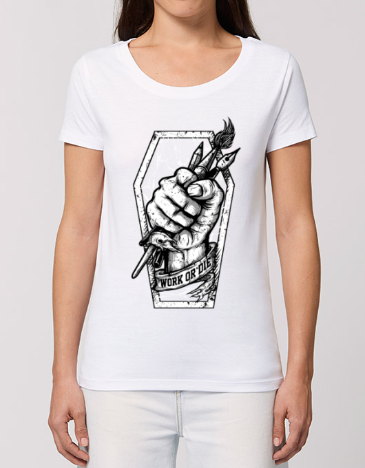 Tricou stanley stella dama work or die alb