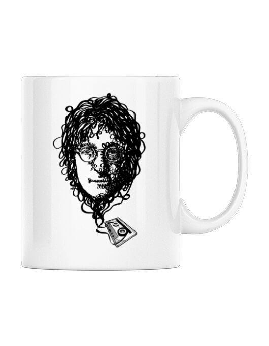 Cana personalizata imagine cassette alb