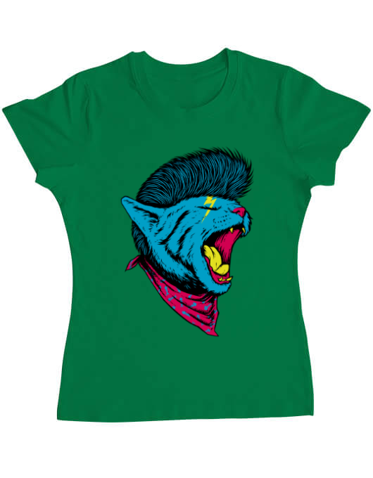 Tricou adler dama cat punk verde mediu