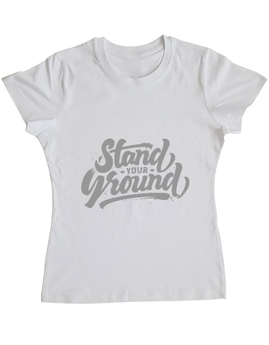 Tricou adler dama stand your ground alb
