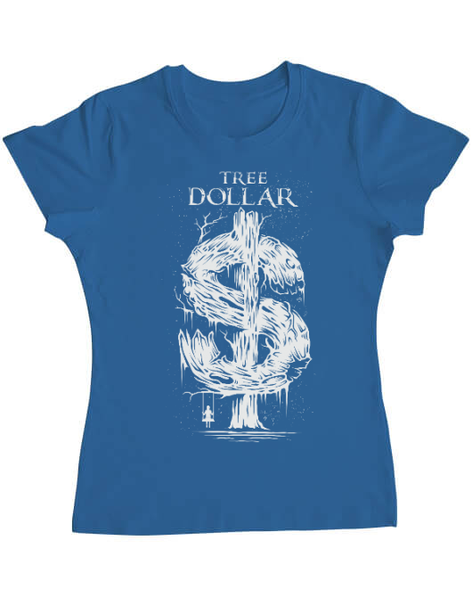 Tricou adler dama tree dollar albastru azuriu