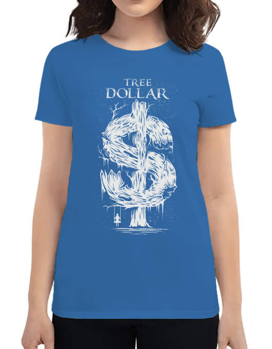 Tricou adler dama tree dollar albastru azuriu