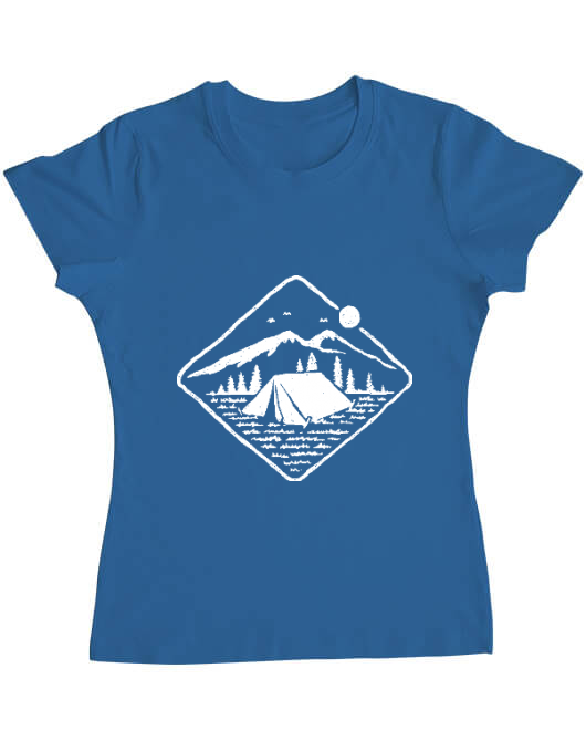 Tricou adler dama camp mode on albastru azuriu