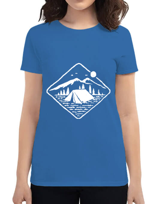 Tricou adler dama camp mode on albastru azuriu