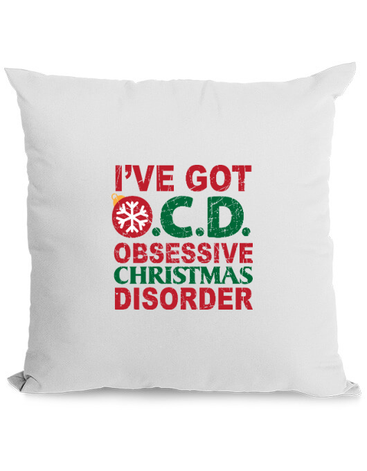 Perna personalizata obsessive christmas disorder alb