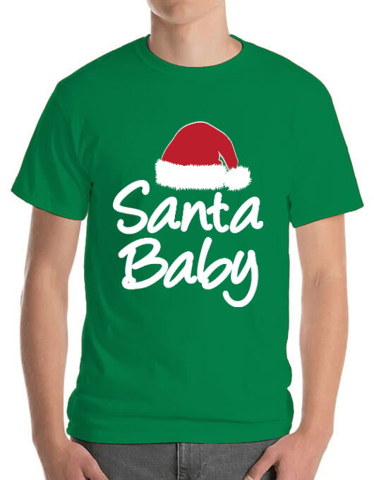 Tricou adler barbat santa baby verde mediu