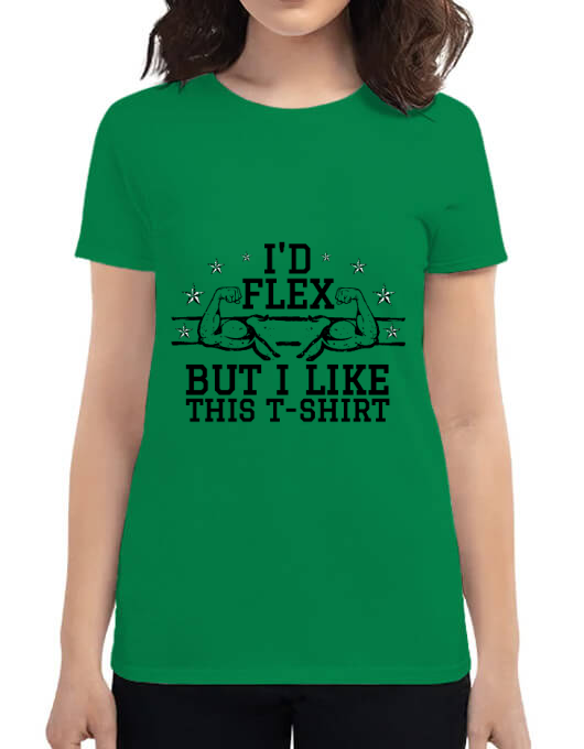 Tricou adler dama i like this tshirt verde mediu