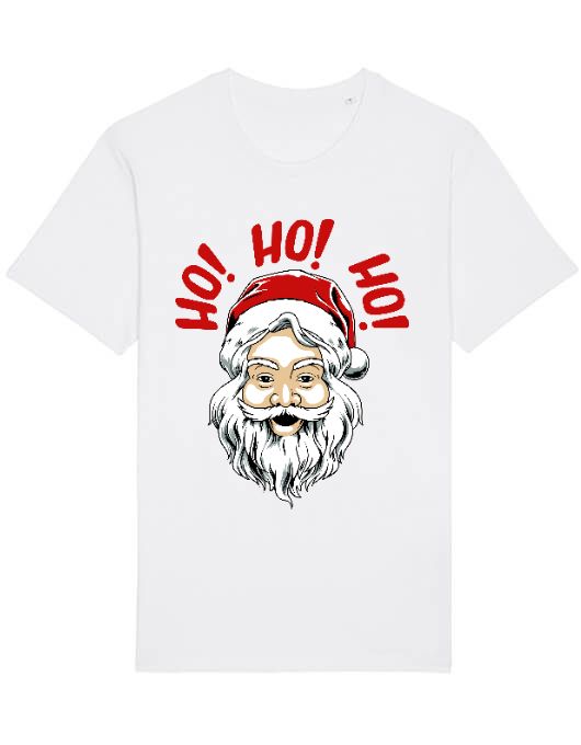 Tricou stanley stella barbat smile santa alb