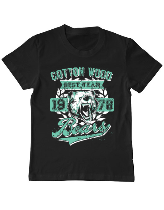 Tricou adler copil cotton wood negru