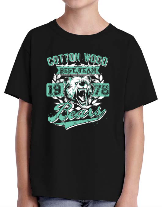 Tricou adler copil cotton wood negru