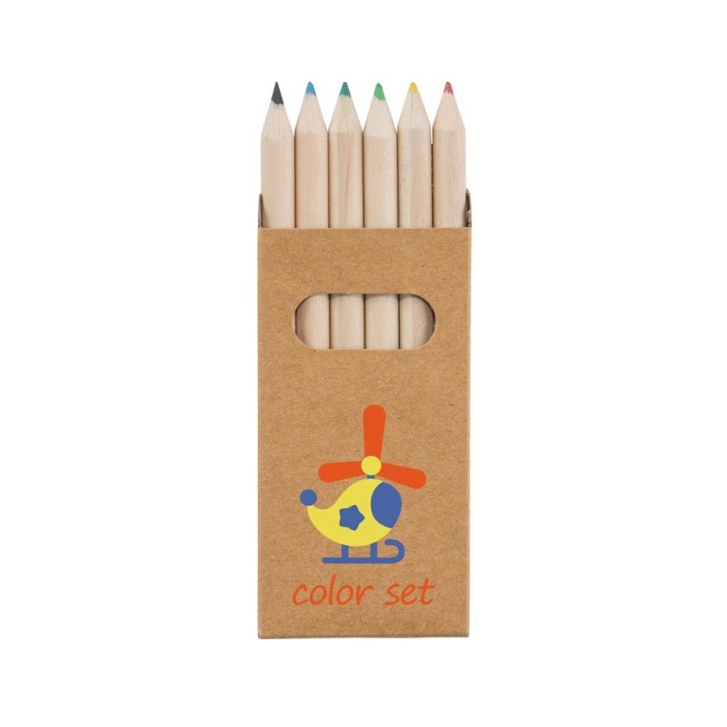 Bird. cutie cu 6 creioane colorate