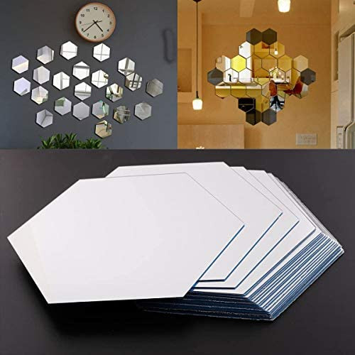 Oglinda design hexagon silver - oglinzi decorative acrilice cristal - diamant -...