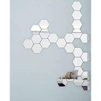 Oglinda design hexagon silver - oglinzi decorative acrilice cristal - diamant -...