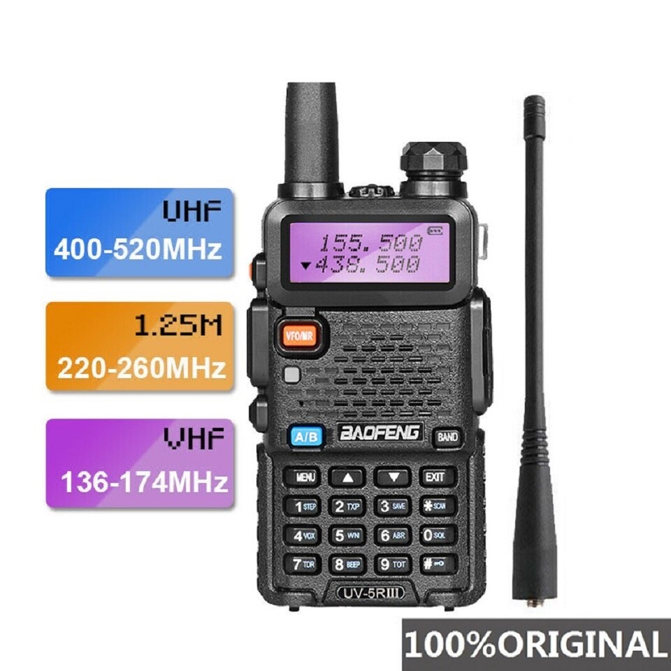 Peep On a daily basis high Statie radio walkie talkie baofeng uv-5r iii, 5w, 5-8km, 7.4v, dual band  transceiver, 128 canale, microfon Cod: 1801, Id: 762343 - Negociat.ro