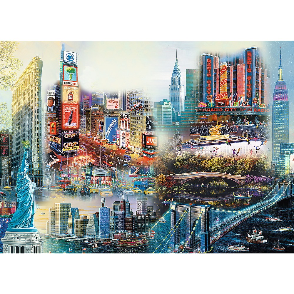 Puzzle din lemn 1000 piese trefl - new york
