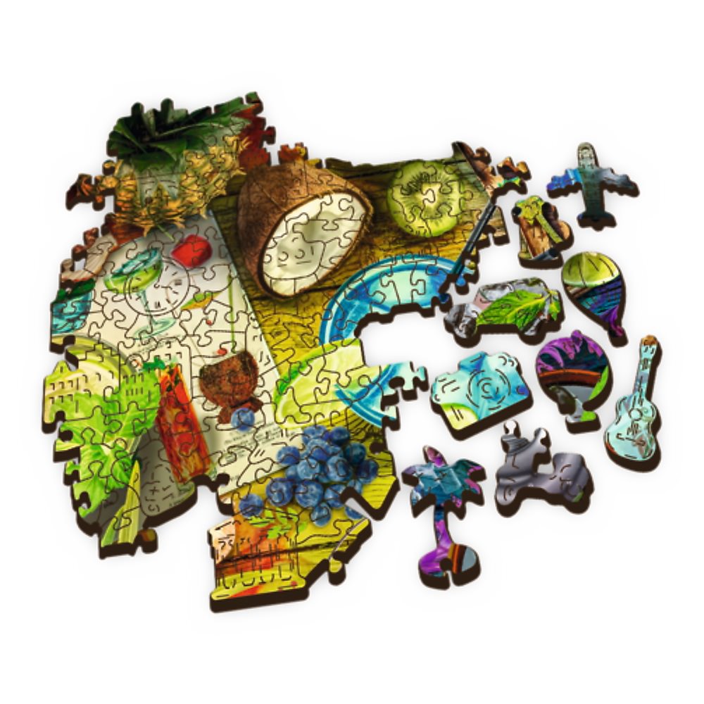 Puzzle din lemn 500+1 piese trefl - cocktailuri colorate