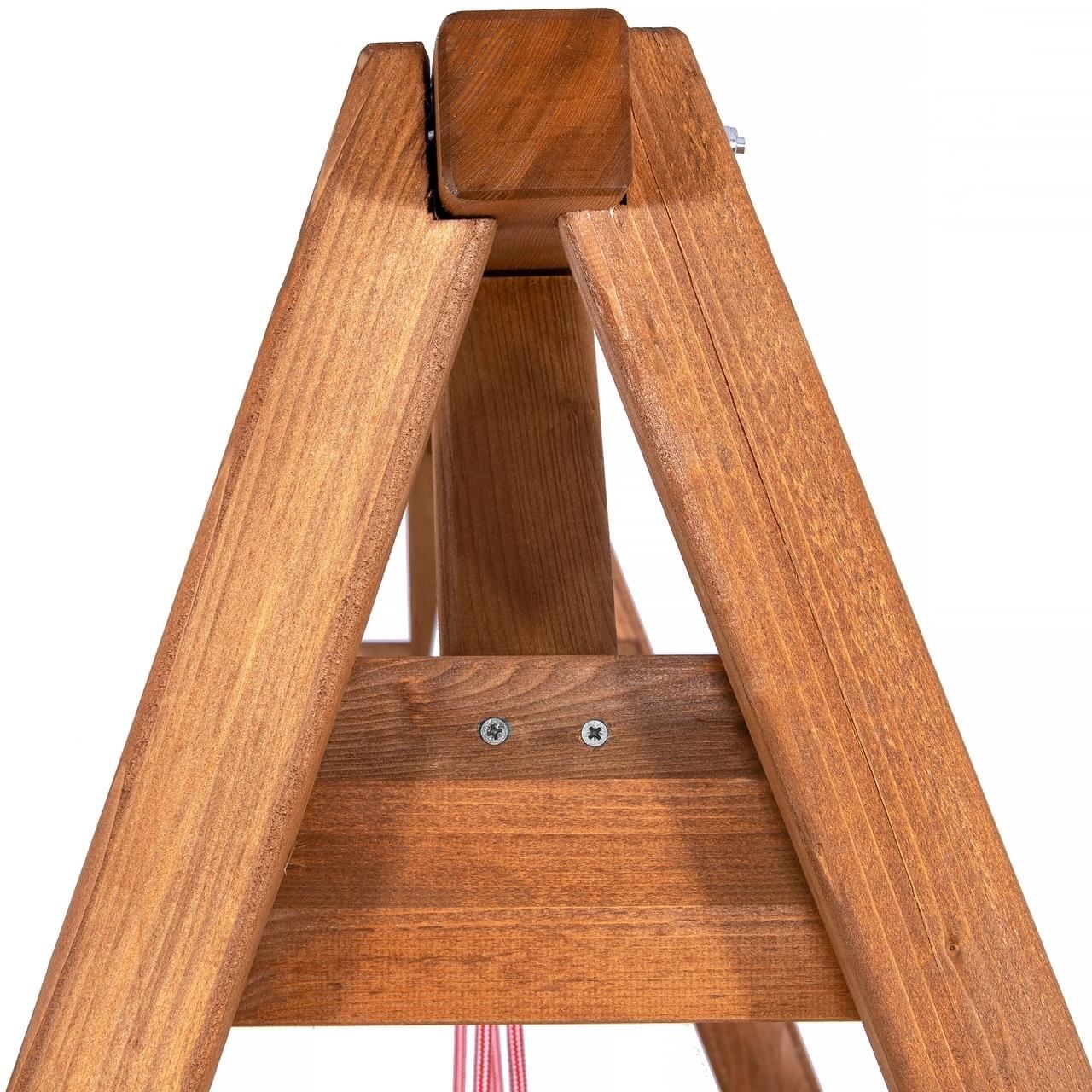 Leagan pentru copii, cu cadru lemn, 170x160x205 cm, springos 