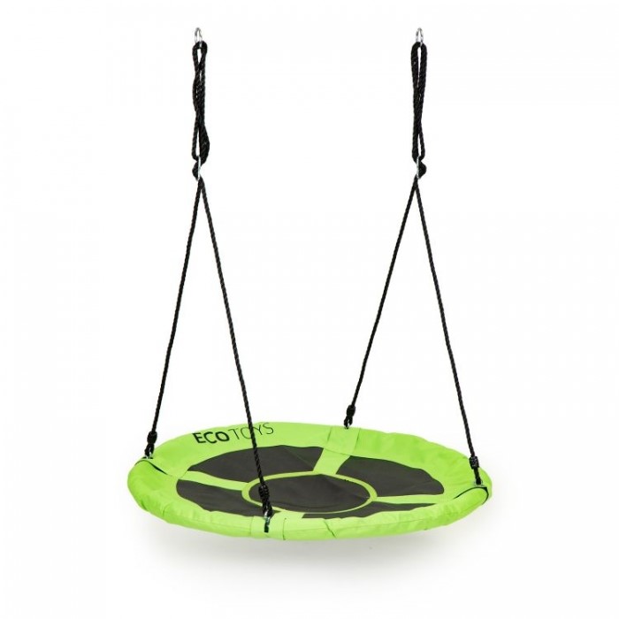 Leagan pentru copii rotund, tip cuib de barza, suspendat, 100 cm, mct mir6001 - verde