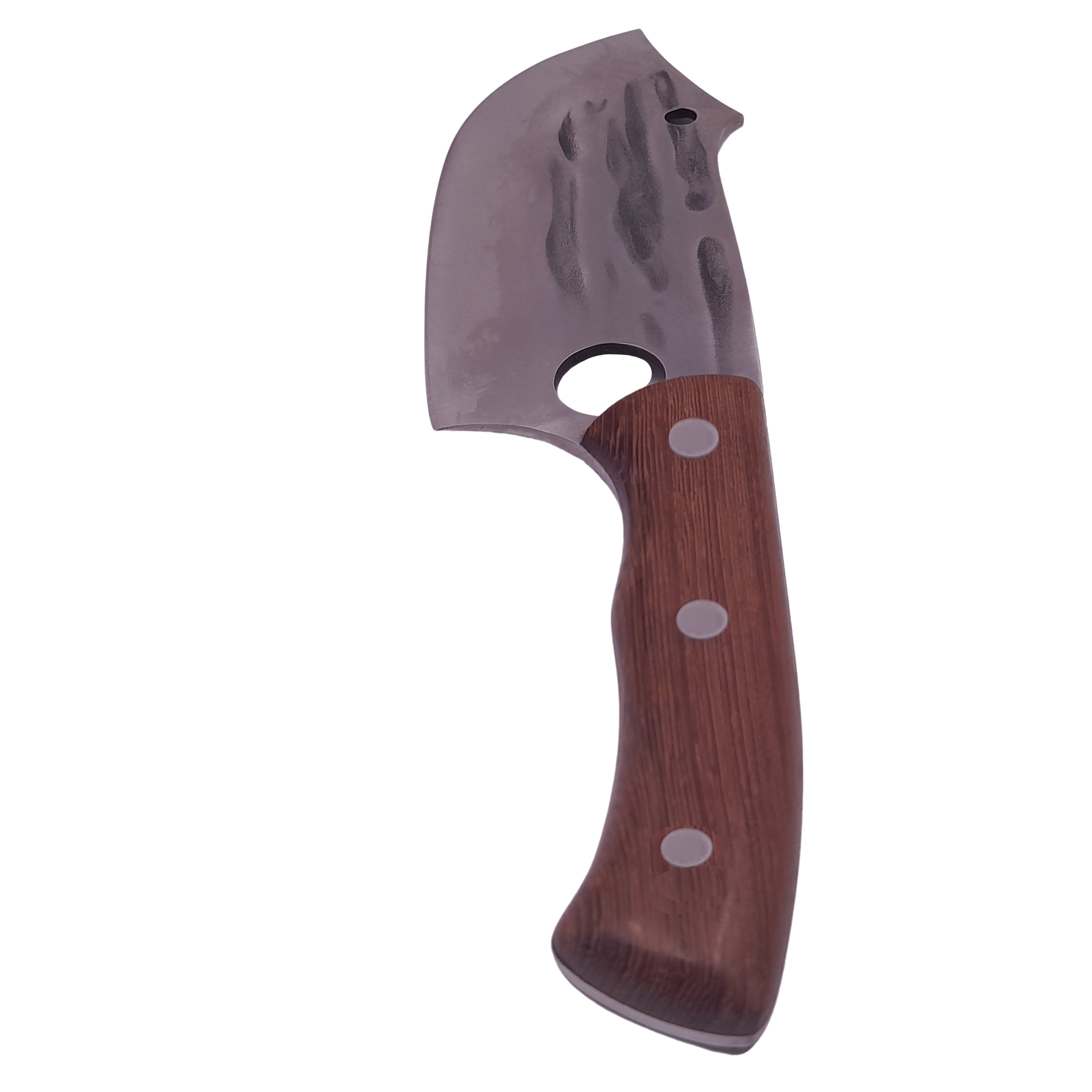 Cutitul bucatarului depox®, lucrat manual, spiritual blade, 27.5 cm, otel inoxidabil, 300 g, maro