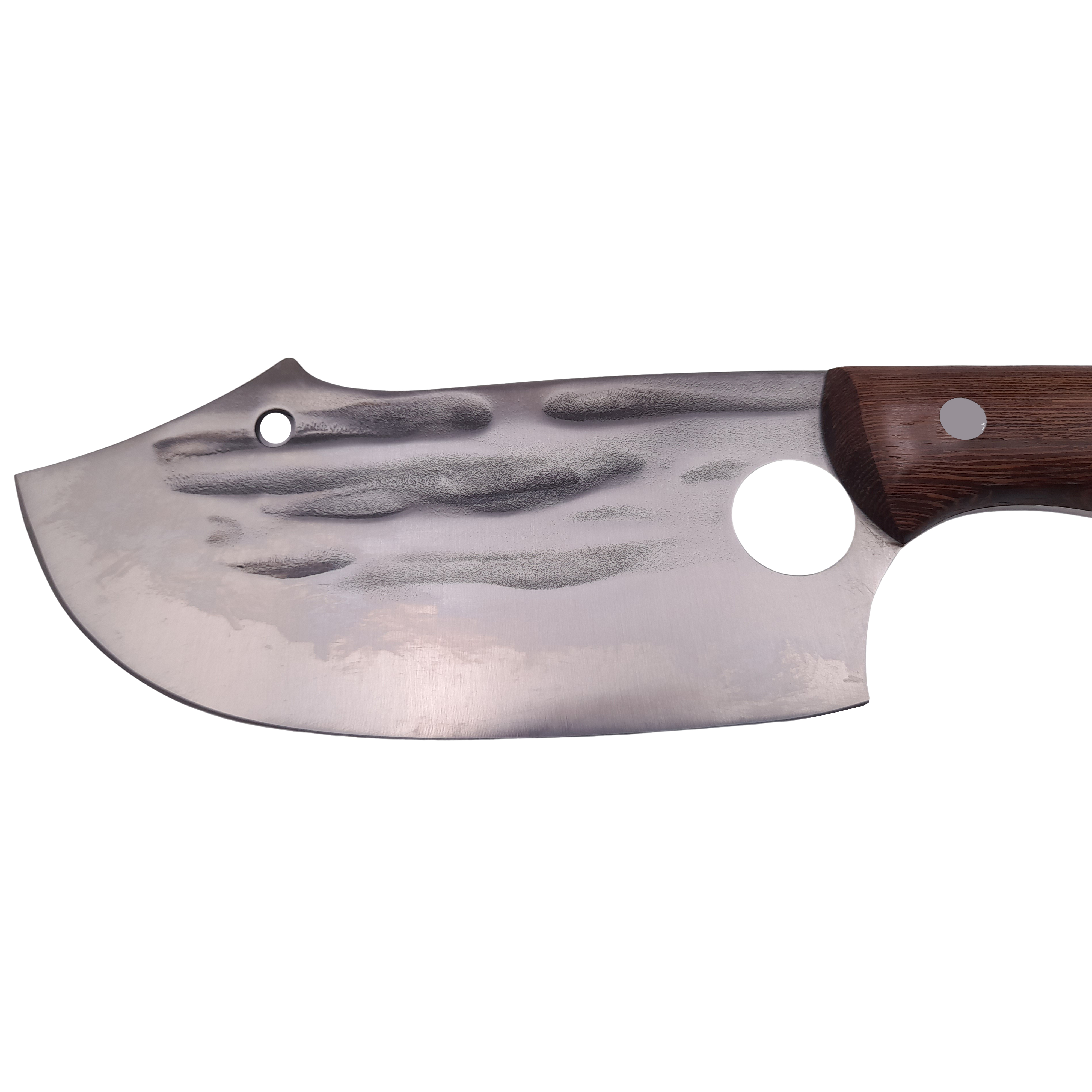 Cutitul bucatarului depox®, lucrat manual, spiritual blade, 27.5 cm, otel inoxidabil, 300 g, maro