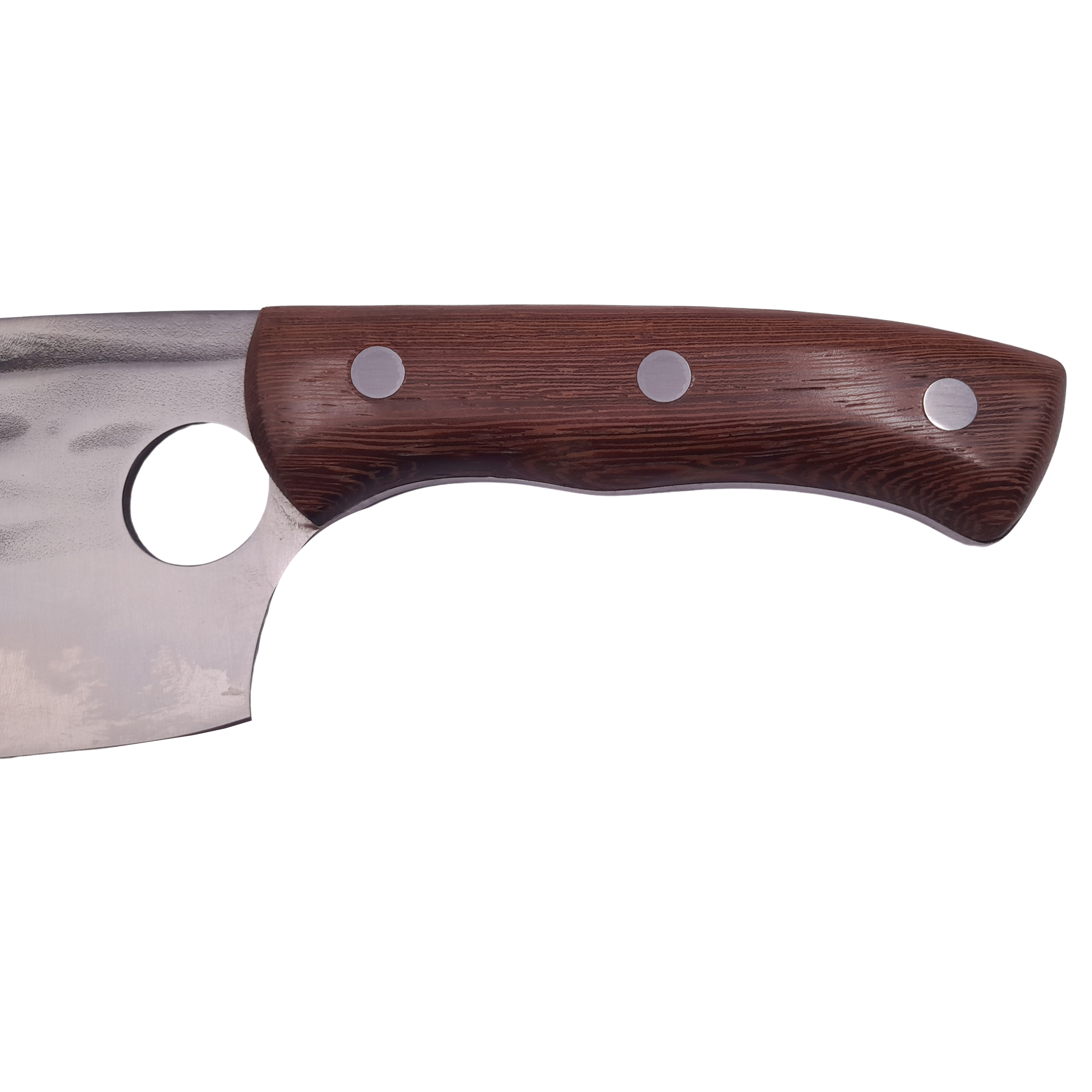 Cutitul bucatarului depox®, lucrat manual, spiritual blade, 27.5 cm, otel inoxidabil, 300 g, maro