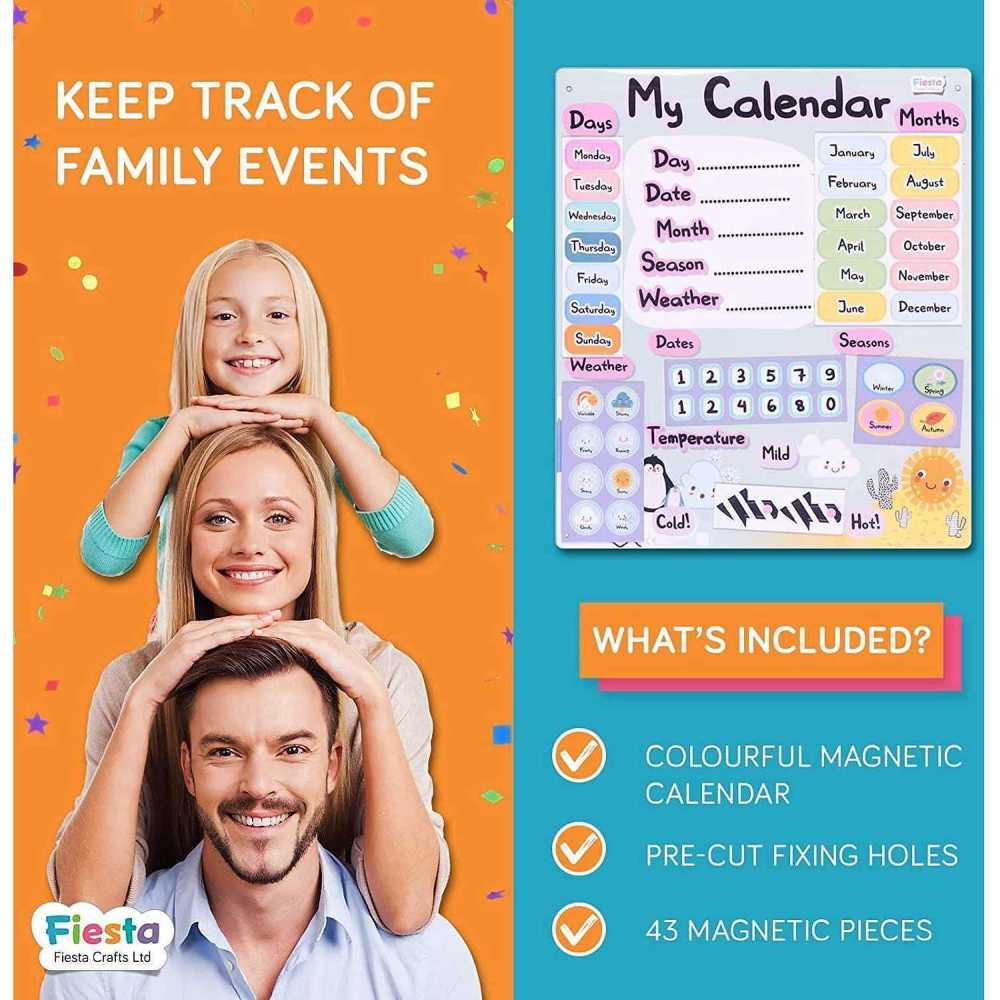 Calendarul meu magnetic 40 piese fiesta crafts