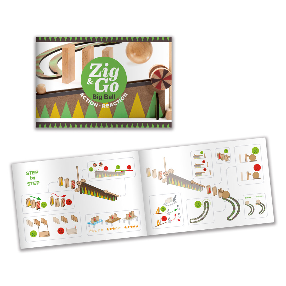 Set de constructie cu 27 piese zig and go djeco - bila cea mai mare