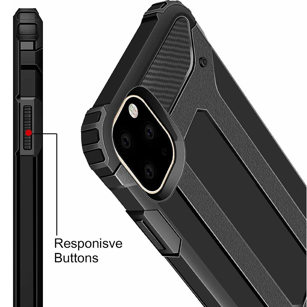 Husa hybrid armor pentru iphone 11, negru