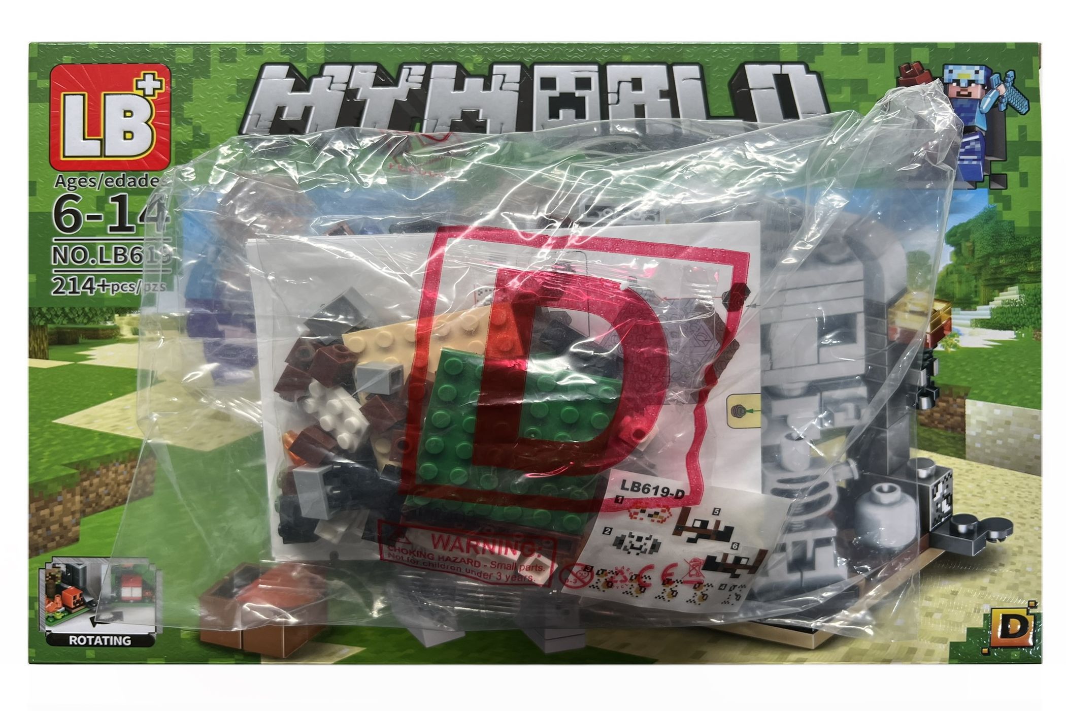 Set de constructie LB Plus, My World of Minecraft, 4 in 1, 214 D piese