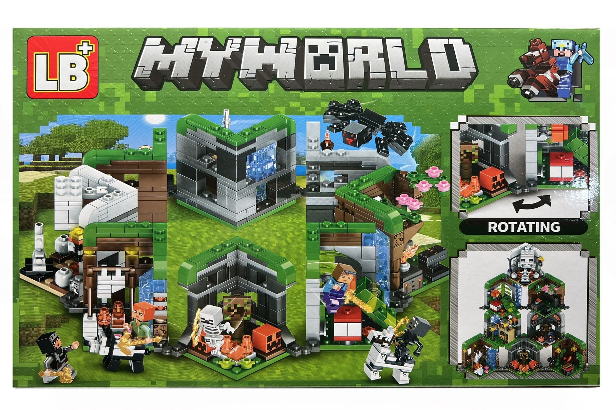 Set de constructie LB Plus, My World of Minecraft, 4 in 1, 214 piese