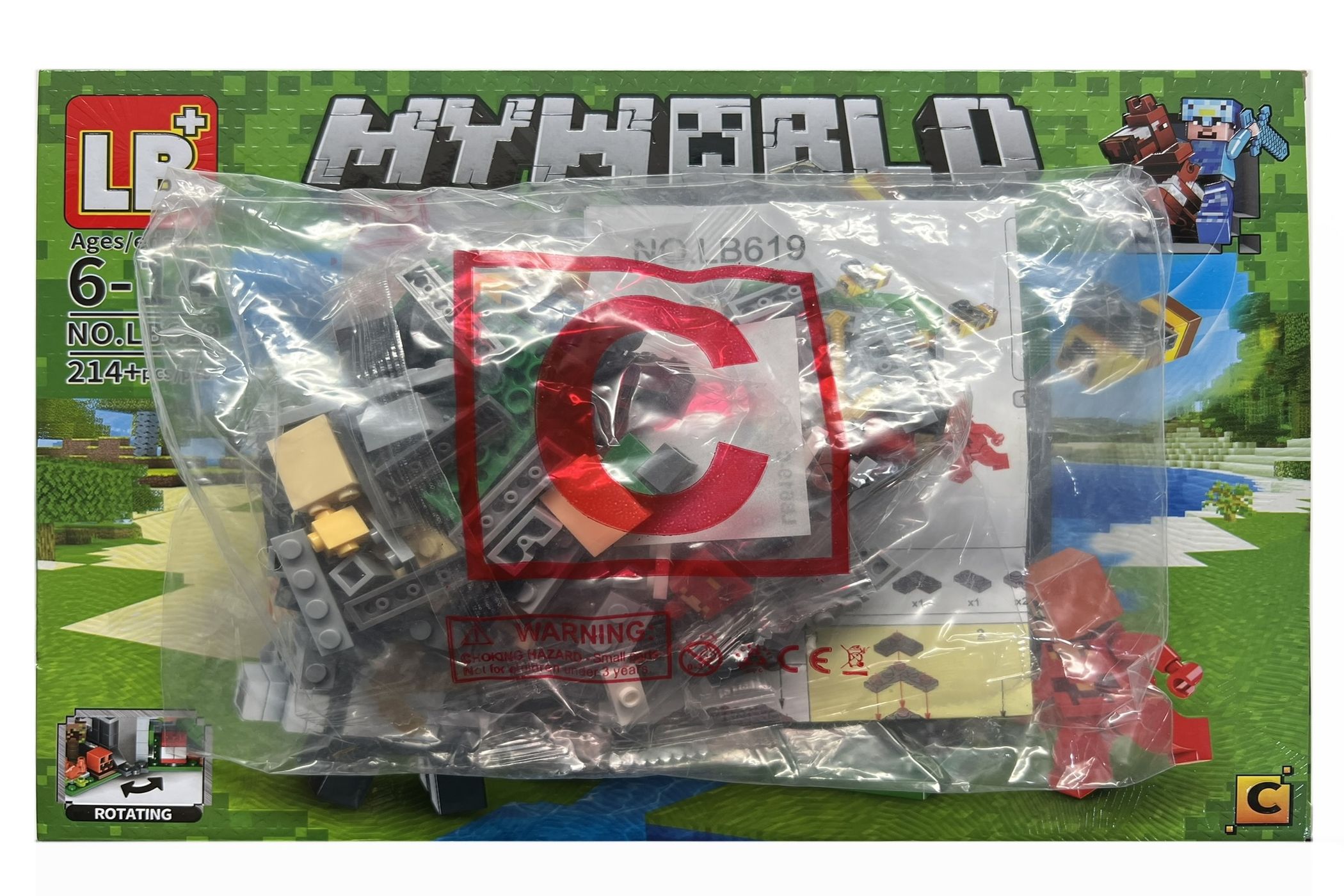Set de constructie LB Plus, My World of Minecraft, 4 in 1, 214 piese