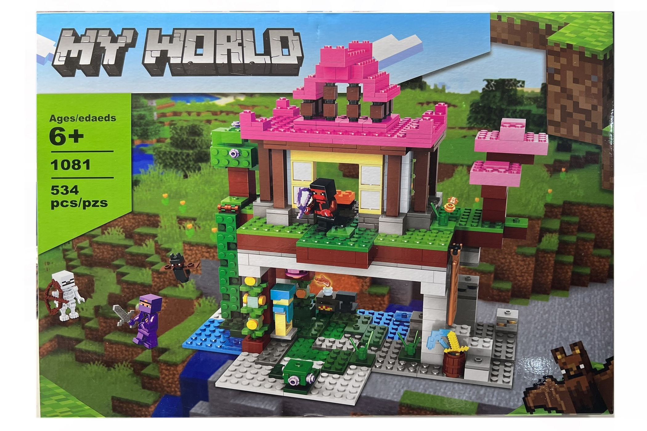Set de constructie My World of Minecraft, 534 piese