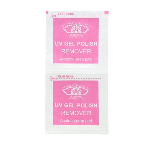 Pliculete cu soak off remover, roza, 200 buc