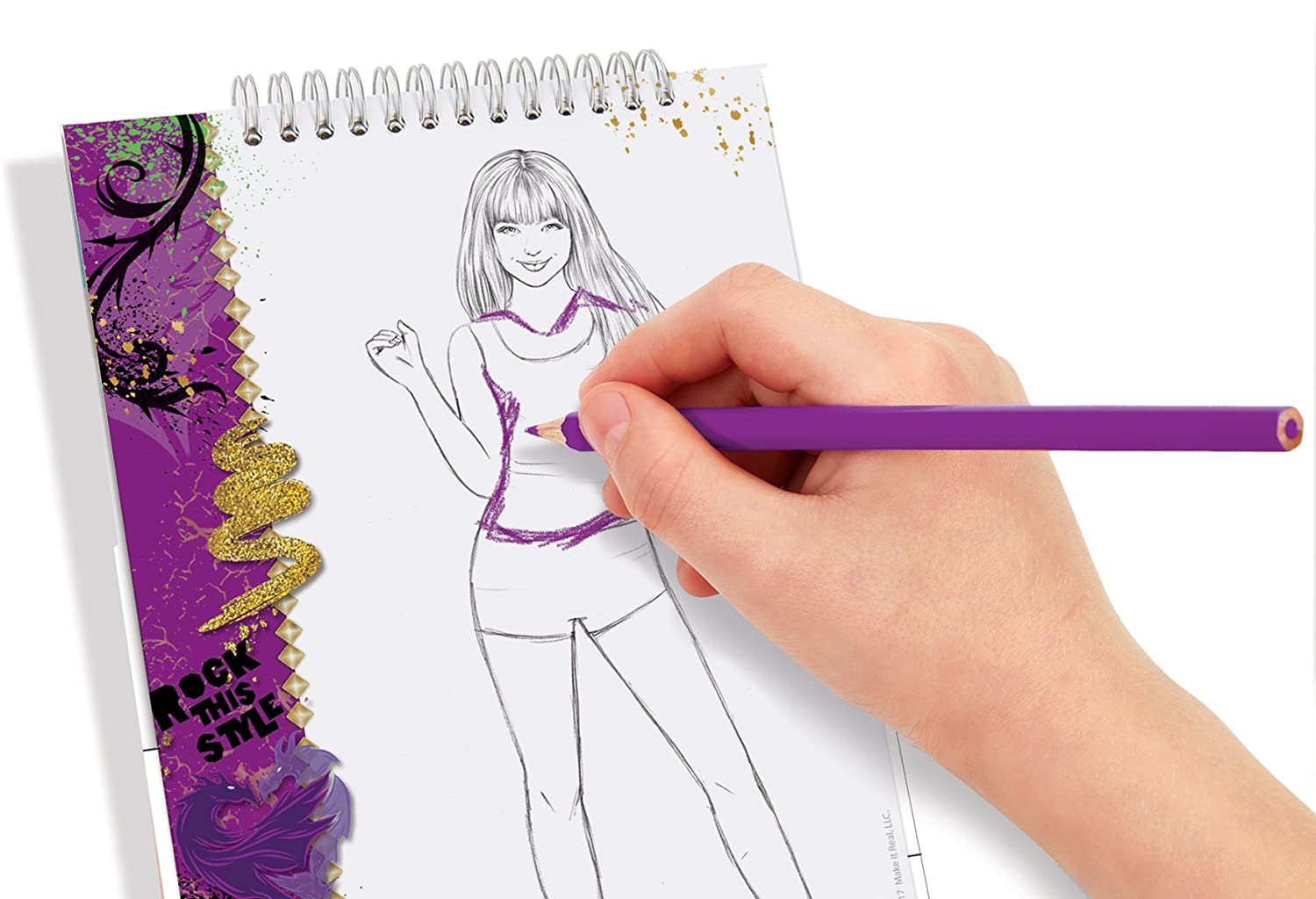 Set de creatie Caietul designerului Make It Real cu ghid de proiectie Descendentii 2, 4251