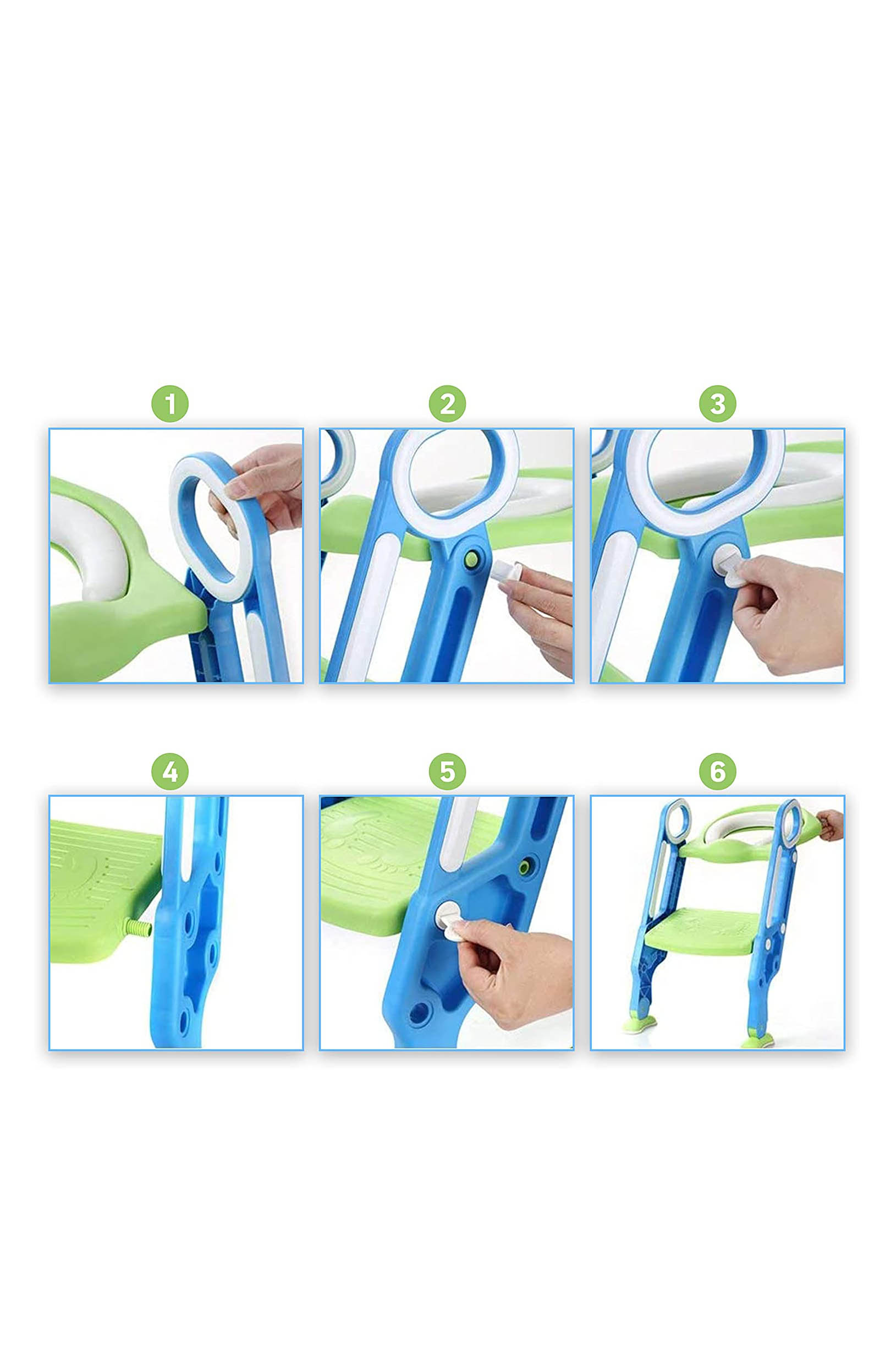 Reductor pentru toaleta cu scarita, verde/albastru, 400249