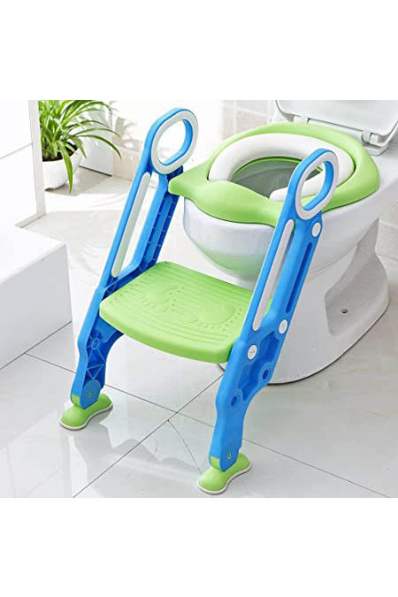 Reductor pentru toaleta cu scarita, verde/albastru, 400249